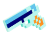Pistola Minecraft Diamante