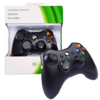 Controle Preto Sem Fio - Xbox 360